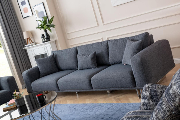 Set di lussuosi divani 4 + 1 posti in tessuto per divani e poltrone