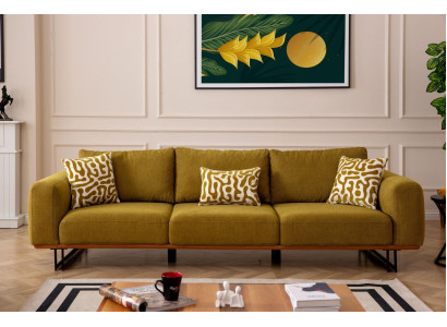 Divano italiano divano imbottito a 4 posti Mobili 270cm Tessuto Nuovo