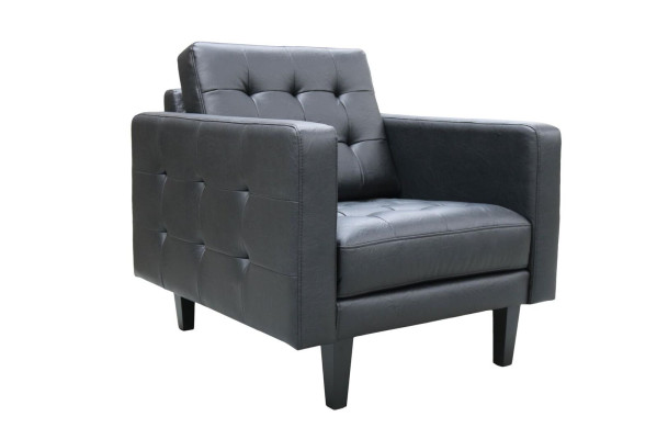 Poltrona da club lounge, design poltroncina imbottita divanetto TV in pelle 1 posto.