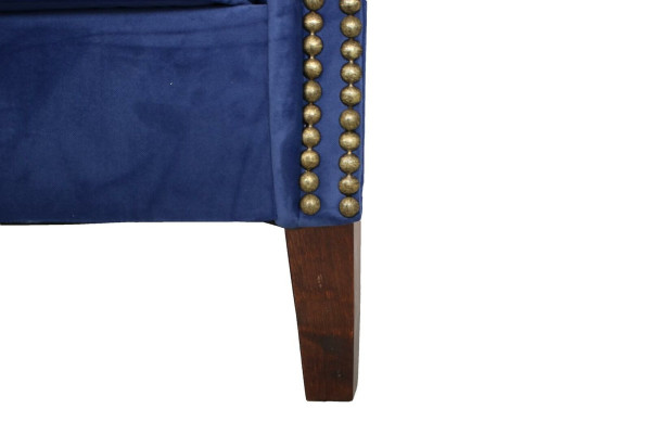 Poltrona Divano TV 1 posto Divano Design Tessile Sofà Imbottito Poltrona con ali