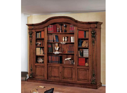 Classico scaffale marrone per libri, mobili da ufficio, design di scaffali armadi.