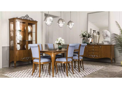 Set da sala da pranzo, set tavolo 6 sedie design credenza mobili di lusso nuovi