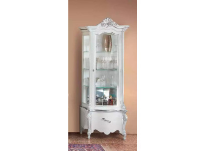 Soggiorno bianco Set TV standtavolino 2x vetrina Mobili di lusso in legno