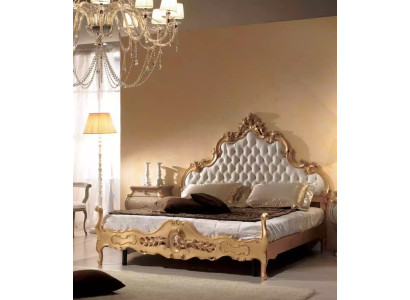 Set completo per la camera da letto: letto, comodini, cassettiera, specchio, set di 5 pezzi