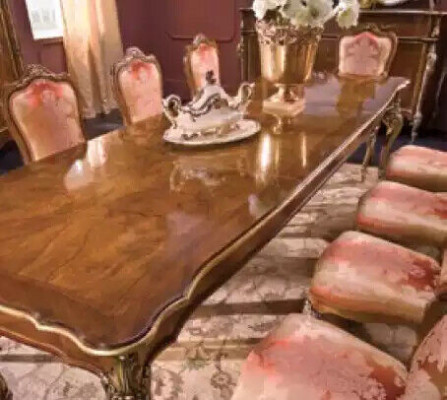 Tavolo da pranzo con 10 sedie, set da 11 pezzi per sala da pranzo e soggiorno.