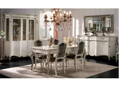 Classico tavolo da pranzo 4 sedie Set da pranzo Tavolo Gruppo di sedute 8 pezzi.