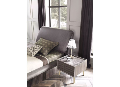 Camera da letto Comodino Console per la notte Legno Grigio Comodino per bambini di lusso