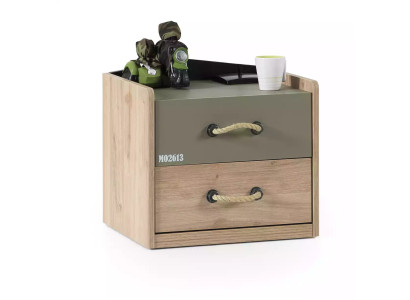 Comodino comodino da notte camera da letto in legno Barun comodino verde per bambini