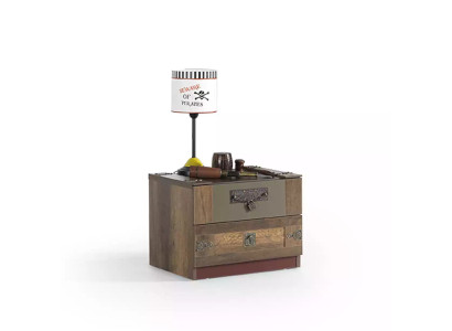 Comodino per camera dei bambini in legno marrone con cassetto - lusso per bambini