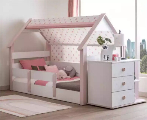 Letto per bambini Letto Struttura letto per bambini in legno Bianco Letti Mobili per bambini