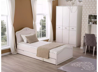 Letto Letto funzionale per bambini Cornice del letto in legno bianco Letti