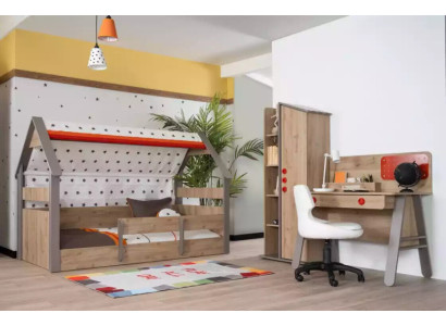 Lettino Letto Telaio letto Camera dei bambini Legno Marrone Letti Mobili per bambini