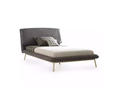 Letto imbottito Telaio letto Letto Struttura letto Tessuto Grigio Letto per giovani Strutture letto