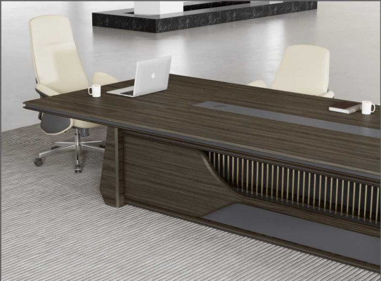 Tavolo da conferenza Tavolo riunioni Mobili d'ufficio di lusso Moderno Marrone Tavoli