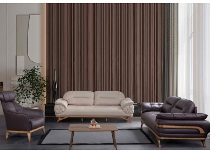 Salotto Mobili Designer Divano a tre posti Poltrona Set di poltrone Nuovo