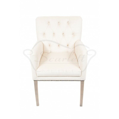 Bianco Chesterfield Set di sedie da pranzo gruppo di sedie x4 Poltrone Poltrone