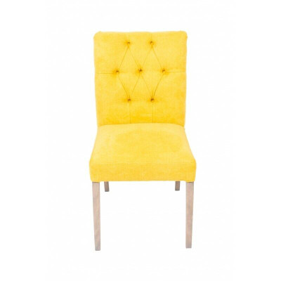 Giallo set di sedie Chesterfield esclusivo x6 sedie imbottite da sala da pranzo