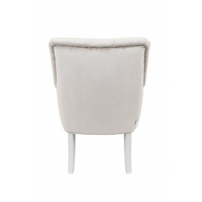 Sedie Chesterfield grigie con martello Design elegante Sedie d'hotel in velluto Gruppo di 6