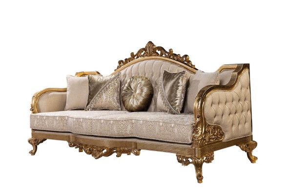 Set di divani Sofagarnitur 4 pezzi. Tavolino da salotto lussuoso. Classico design del soggiorno.