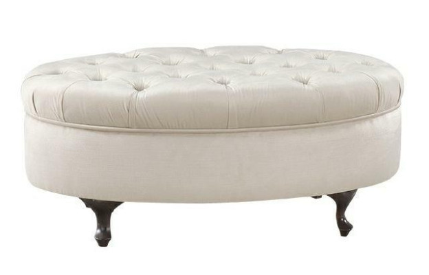 Sgabello rotondo in pelle con tavolino, tavolino da servizio, set di 2 pezzi, salotto Verona.