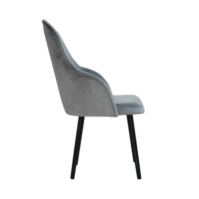 Sedie moderne Gruppo di 8 sedie Set Grigio imbottitura Bracciolo