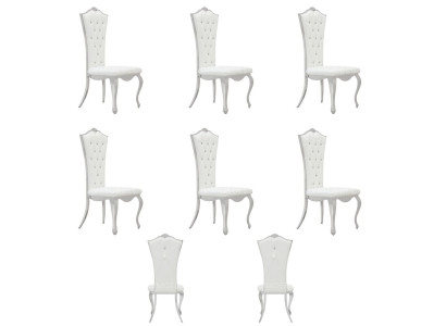 Chesterfield poltrona sedie complete 6x set posti tessuto.