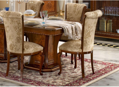 Sedia Legno Marrone Mobili Italiani Imbottiti Salotto Sedie da Soggiorno Poltrona di Lusso