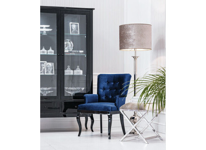 Sedia Poltrona Schienale Seduta Imbottitura Sedie di design Chesterfield Tessuto Lucido