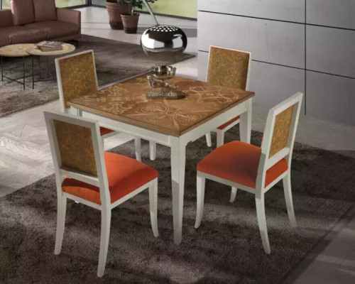 Sedia da pranzo di design in legno stile lusso poltrona classica