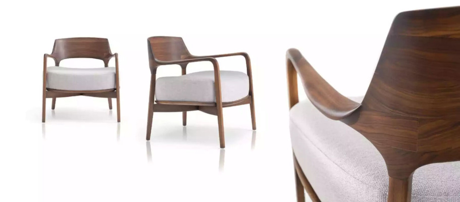 Sedia da pranzo Poltrona da soggiorno Sedie Legno Moderno Imbottite Poltrone