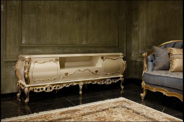 Lussuoso set da pranzo tavolo da pranzo 6 sedie credenza vetrina specchio