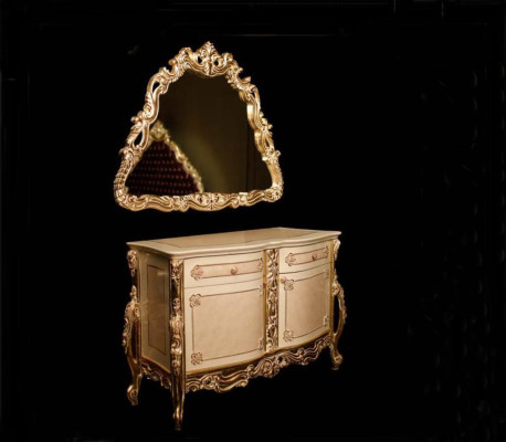 Set da camera da letto classico Letto matrimoniale 2 comodini Comò Armadio