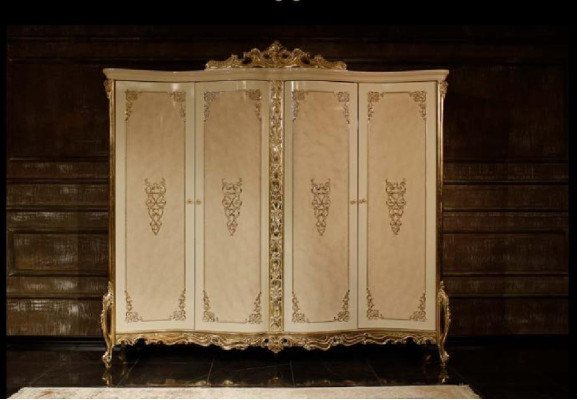 Set da camera da letto classico Letto matrimoniale 2 comodini Comò Armadio