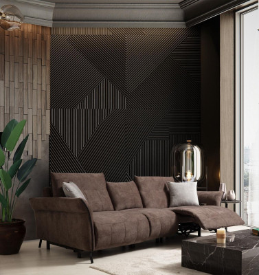 Divano di lusso per il soggiorno, divano a quattro posti, moderno, design nuovo.