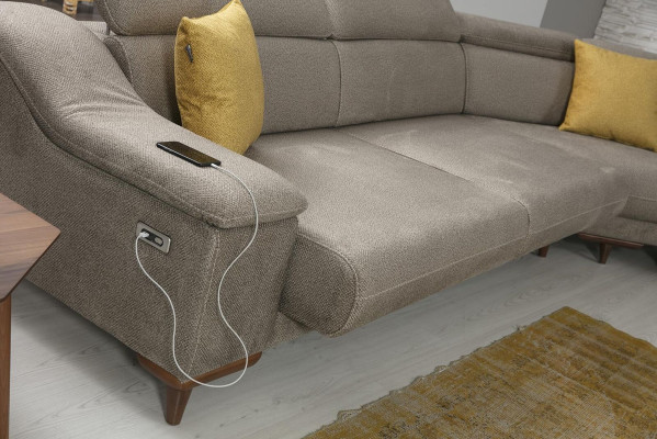 Divano a forma di U Soggiorno Divano angolare Arredamento imbottito Moderno Tessuto di design