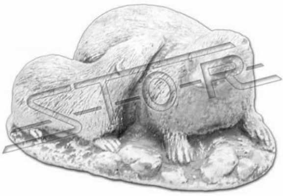 Decorazione da giardino furetto Terrazza Pietra Figure Statua Bianco Natura