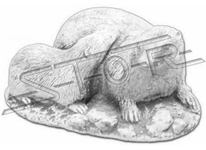 Decorazione da giardino furetto Terrazza Pietra Figure Statua Bianco Natura