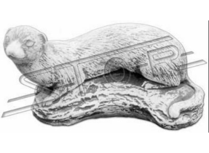 Decorazione del giardino, furetti in pietra bianca per la terrazza, figura naturale di statua.