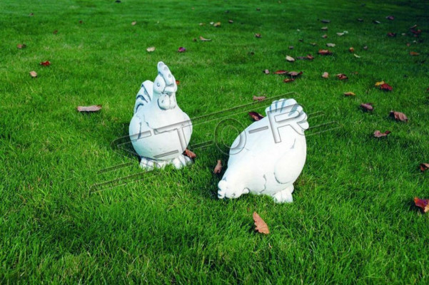 Decorazione da giardino pollo terrazza figure di pietra statua decorativa figurina
