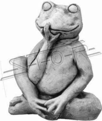Decorazione da giardino Rana Terrazza Figure di pietra decorative Statua di figura