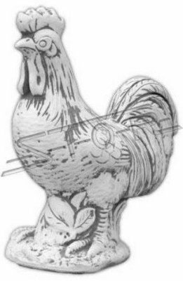 Decorazione da giardino, pollo, terrazza, statue in pietra, figura bianca, statua decorativa.