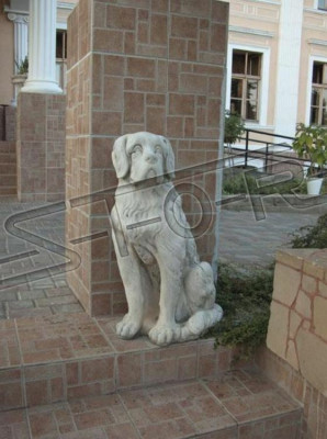 Decorazione da giardino statua scultura cane figura grigia sculture design.