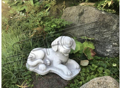 Decorazione da giardino Cane Pietra Terrazza figura figure Decorativa Statua Bianca