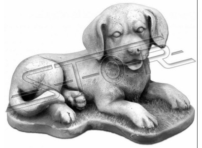 Decorazione da giardino Cane Pietra Terrazza figura figure Decorativa Statua Bianca