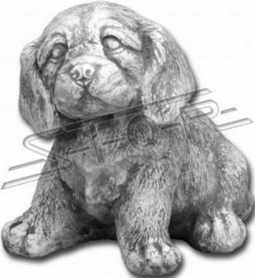 Giardino decorazione cane terrazza statua in pietra figure decorative bianco.