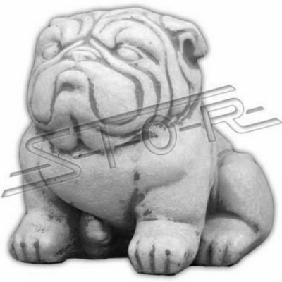 Giardino decorazione cane terrazza pietre figure decorative figura bianca statua