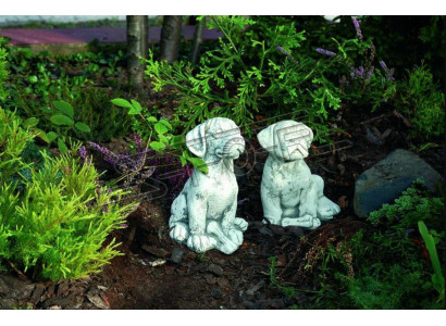 Decorazione da giardino cane terrazza figure in pietra statua decorativa