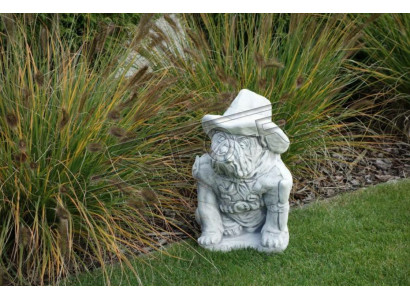 Giardino Decorazione Cane Terrazza Pietra Figure Bianco Statua Decorativa Figura