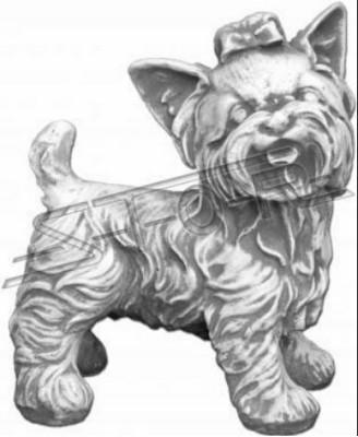 Giardino decorazione cane bianco terrazza pietra figure decorative statua figura