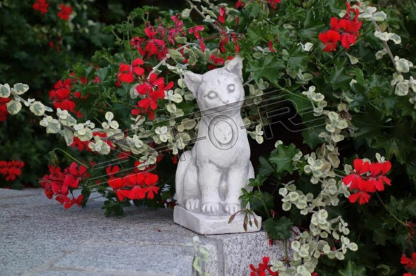 Decorazione da giardino Gatto Terrazza decorativa in pietra Figure di pietra Statua